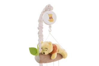 Disney Winnie The Pooh Hugs and Honeycombs Plush Musical Mobile with Bee Hive, Bees, Pooh Bear and Tree Branch