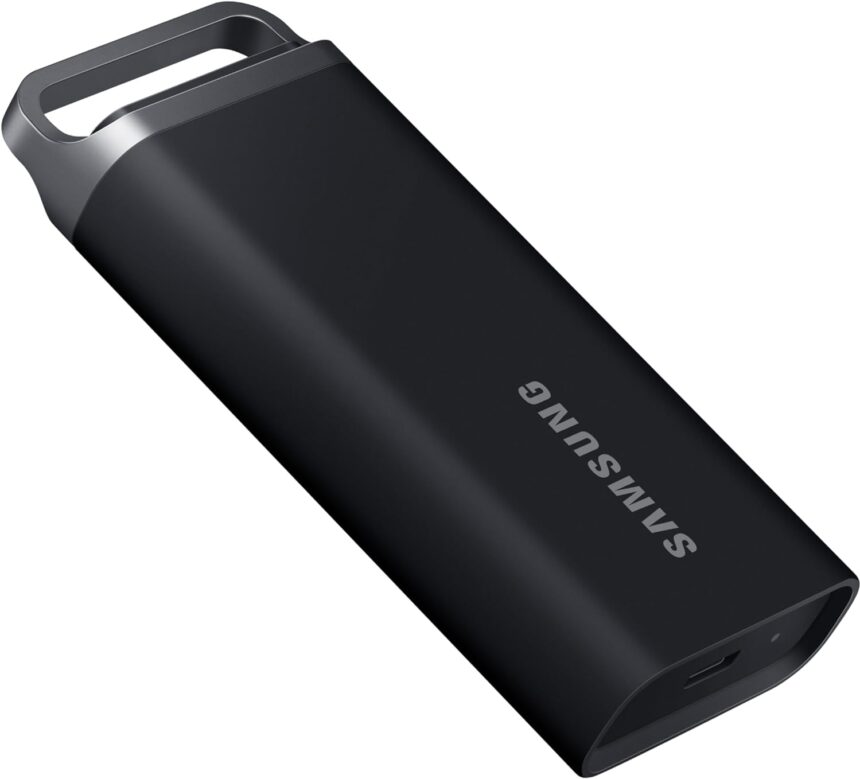 SAMSUNG T5 EVO Portable SSD 2TB, USB 3.2 Gen 1 External Solid State Drive, Seq. Read Speeds Up to 460MB/s for Gaming and Content Creation, MU-PH2T0S/AM, Black