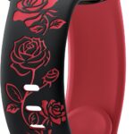 Maledan Floral Engraved Band Compatible with Apple Watch Bands 40mm 41mm 38mm 44mm 45mm 42mm 49mm Women, Cute Two Tone Flower Soft Silicone Sport Strap for iWatch Series 9 8 7 6 5 4 3 2 1 SE Ultra 2