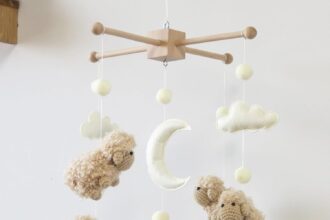 Sheep Mobile for Crib Baby Mobile Sheep Crib Mobile Nursery DéCor White