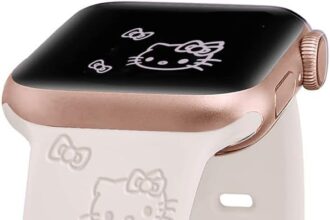 Engraved Band Compatible with Apple Watch Bands 40mm 41mm 42mm 44mm 45mm 38mm 49mm for Women, Cute Cartoon Cat Soft Silicone Strap for iWatch bands Series 9 8 7 6 5 4 3 2 1 SE