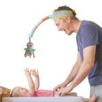 DINGLE DANGLE – Deluxe Gift Set – 3 in 1 Diaper Changing Helper Headband, Baby Mobile, & Sensory Rattle. Newborn Essentials Must Haves – Great Baby Registry or Shower Gift – Featured on Shark Tank