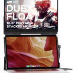 Portable Monitor – Mobile Pixels 15.6″ Duex Float Portable Stacked Monitor, FHD IPS Touchscreen (Built-in Kickstand), USB C/HDMI Laptop Screen Extender, Compatible with Windows/MacOS/ChromeOS/Switch