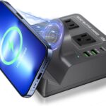 USB Charging Station for Multiple Devices Apple, TOPOINT 7 in 1 Power Strip with Wireless Charger for iPhone, 65W Fast Charging USB C Charger Block Phone for Samsung Android MacBook iPad Tablet