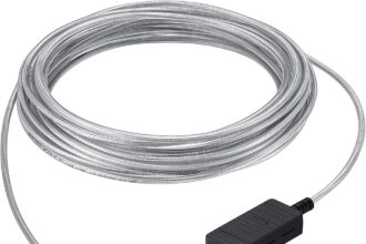 SAMSUNG 15m One Invisible Connect Cable for QLED 4K & The Frame TVs (Newest Model) – White – VG-SOCR15/ZA