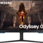 SAMSUNG 28” Odyssey G70B Series 4K UHD Gaming Monitor, IPS Panel, 144Hz, 1ms, HDR 400, G-Sync and FreeSync Premium Pro Compatible, Ultrawide Game View, LS28BG702ENXGO, Black