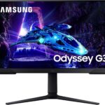 SAMSUNG 27-Inch Odyssey G3 (G30D) Series FHD Gaming Monitor, 1ms, 180Hz, AMD FreeSync, Adjustable Stand, Black Equalizer, Virtual Aim Point, Eye Saver Mode, Flicker-Free, LS27DG302ENXZA, 2024