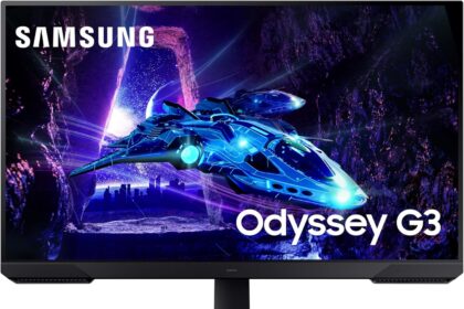 SAMSUNG 27-Inch Odyssey G3 (G30D) Series FHD Gaming Monitor, 1ms, 180Hz, AMD FreeSync, Adjustable Stand, Black Equalizer, Virtual Aim Point, Eye Saver Mode, Flicker-Free, LS27DG302ENXZA, 2024