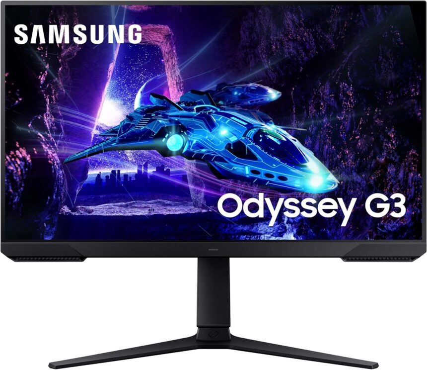 SAMSUNG 27-Inch Odyssey G3 (G30D) Series FHD Gaming Monitor, 1ms, 180Hz, AMD FreeSync, Adjustable Stand, Black Equalizer, Virtual Aim Point, Eye Saver Mode, Flicker-Free, LS27DG302ENXZA, 2024