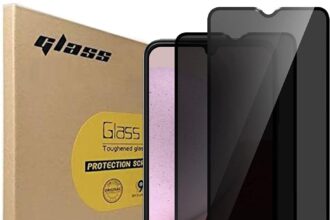 [2 Pack for Samsung Galaxy A14 Tempered Glass Privacy Screen Protector 5G, Anti Spy Black Protect Film Shield for Galaxy A14 6.8 inch, Bubble Free Anti Scratch Case Friendly Easy Install