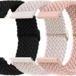 3 Pack Braided 20mm Nylon Band Compatible for Samsung Galaxy Watch 6 5 4 44mm 40mm Bands, Galaxy Watch 5 Pro 45mm/Watch 6 4 Classic 43mm 47mm 42mm 46mm/Active 2 Men Women, Sport Soft Stretchy Watch Strap