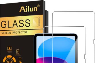 Ailun 2 Pack Screen Protector for iPad 10th Generation 10.9 Inch Display 2022 Tempered Glass [Face ID & Apple Pencil Compatible] Ultra Sensitive Case Friendly [2 Pack]