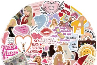 50Pcs Sabrina Carpenter Stickers Pack, Cute Cartoon Vinyl Waterproof Sticker Decals for Mobile Phones Computers Refrigerators Bicycles Cars Helmets Birthday Parties Christmas