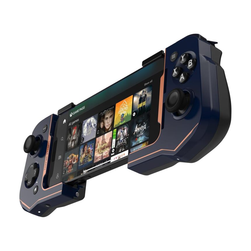 Turtle Beach Atom Mobile Game Controller with Bluetooth for Cloud Gaming on iPhone with Compact Shape, Console Style Controls & Low Latency Bluetooth – Cobalt Blue