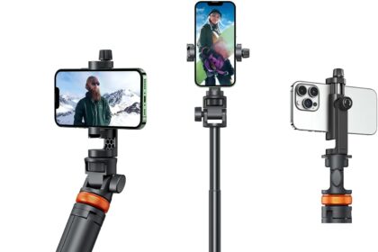 EUCOS 62″ Phone Tripod, Tripod for iPhone & Selfie Stick Tripod with Remote, Extendable Phone Tripod Stand & Travel Tripod, Solidest Cell Phone Tripod Compatible with iPhone/Android