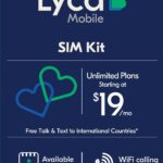 Lyca Mobile 5G/4G Prepaid SIM Card Kit | Unlimited Data, Talk, & Text to 100 Countries | Choose from Plans Starting at /mo.