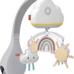 Fisher-Price Baby Toy Rainbow Showers Bassinet Mobile to Bedside Sound Machine with Music & Night Light for Newborn to Toddler Ages 0+ Months