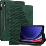 Case for Samsung Galaxy Tab S9 FE 10.9 Inch 2023, PU Leather Flip Stand Cover with S Pen Holder Loops for Samsung Tab S9 FE/S9 – Green