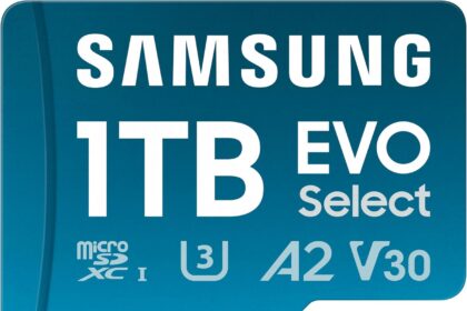 SAMSUNG EVO Select microSDMemory Card + Adapter, 1TB microSDXC, Up-to 160 MB/s, 4K UHD, UHS-I, C10, U3, V30, A2, for Mobile Phone, Smartphones, Nintendo-Switch, and Tablets (MB-ME1T0SA/AM)