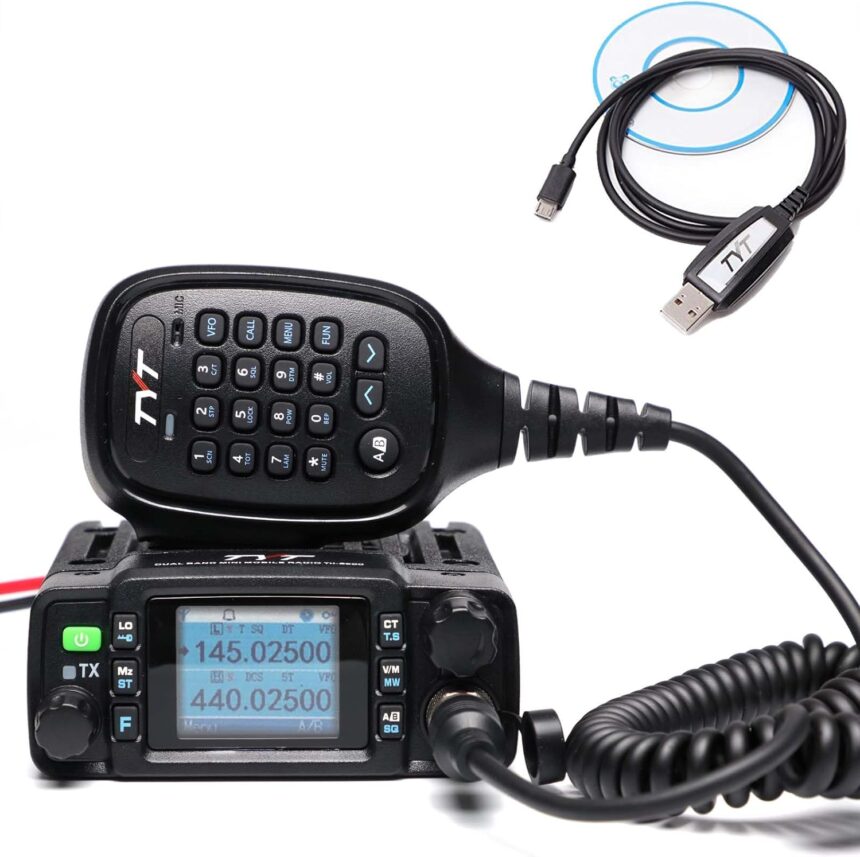 TYT TH-8600 Dual Band Mini Mobile Transceiver IP67 Waterproof Car Radio 2M/70CM 25W Amateur Two Way Radio w/Cable