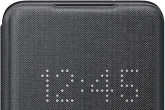 Samsung Galaxy S20 Case, LED Acrylic Wallet Cover – Black (US Version with Warranty) (EF-NG980PBEGUS)