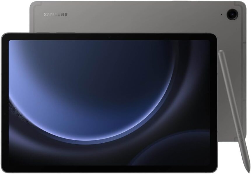 SAMSUNG Galaxy Tab S9 FE w/S-Pen (256GB, 8GB, WIFI) 10.9” 90Hz Full HD Android Tablet, Octa-core (5nm), 4K Camera, IP68 Water Resistant SM-X510 International (w/ 25W Super Fast Charger, Graphite)