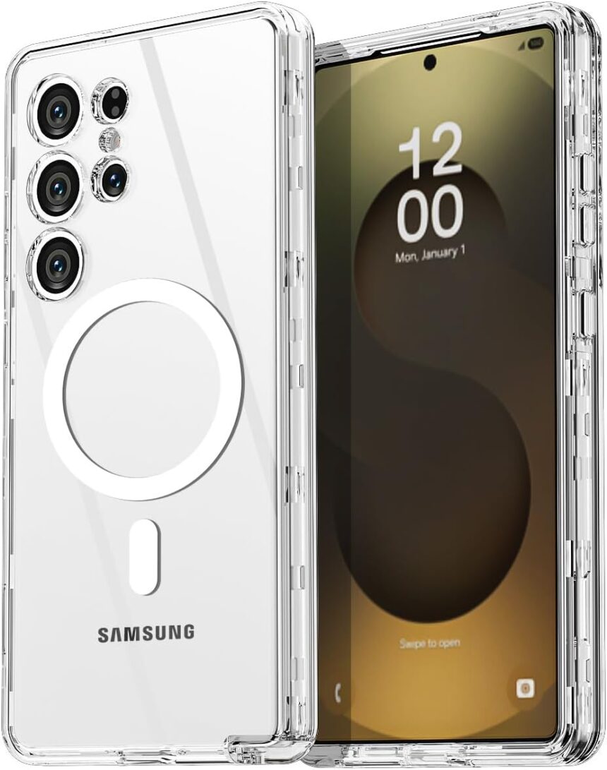 AICase for Samsung Galaxy S25 Ultra Case Clear[Compatible with MagSafe] Heavy Duty Drop Protection Full Body Rugged Shockproof/Dust Proof 3-Layer Military Protective Tough Durable Cover for S25 Ultra