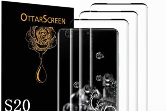 Galaxy S20 Screen Protector, 3 Pack Galaxy S20 Tempered Glass Screen Protector, 1 Pack Camera Lens Protector, 9H Hardness Tempered Glass Screen Protector for Samsung Galaxy S20【3+1 Pack】
