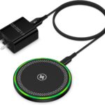 Samsung Wireless Charger Android Fast Charging Pad Wireless Phone Charger Charging Station for Samsung Galaxy S24 Ultra S24+ S24 S23 S22 S21 S20 S10,iPhone 16 Pro Max Plus 15 14 with QC 3.0 Adapter
