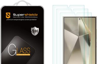 Supershieldz (3 Pack) Designed for Samsung (Galaxy S24 Ultra) Tempered Glass Screen Protector, Anti Scratch, Bubble Free